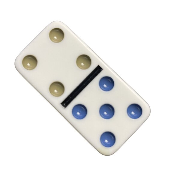Double Twelve Dominoes Replacement Tile 4 5 Color Dot mq - Picture 2 of 3